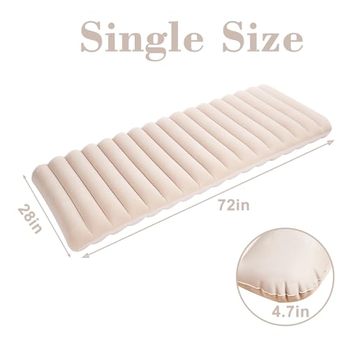 Single Size Camping Air Mattress Inflatable Bed,Blow Up Mattress Sleeping Pad
