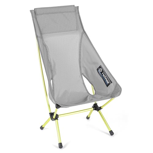 Helinox Chair Zero Highback Chair, 1.43lbs, Ultralight, High Back Camping Chair, Backpacking, Folding Outdoor Chairs, Grey - color: Grey