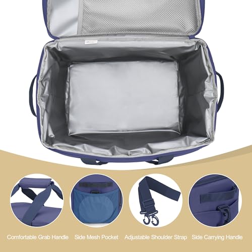 Cooler Bag 48-Can Insulated Leakproof Soft Cooler Large Collapsible Portable Travel Cooler Bags 32L for Picnic, Waterproof Soft Ice Chest for Camping, Beach, Fishing, Outdoor - 32 Quart - color: blue