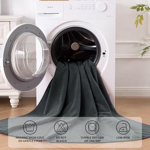 QiyI Waterproof Blanket for Bed Couch Sofa, Small Washable Reversible & Reusable Pet Dog Cat Throw Blanket, Leakproof Stain Resistant Sofa Cover, 40"x60", Dk Grey/Lt Grey - color: Dark Grey/Silver Grey, size: 40"×60"