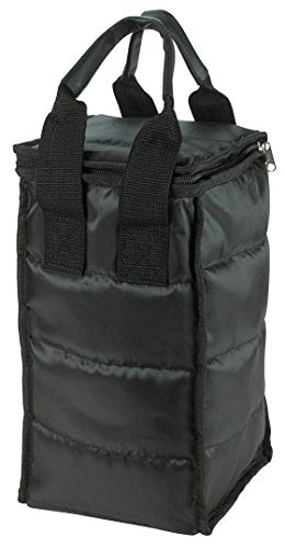Handy Laundry Wine Carrier Tote Bag - 2 Bottle Pockets - Attractive wine bag with thick external padding, zipper and easy to carry handles. Perfect for travel, picnics or a day at the beach.