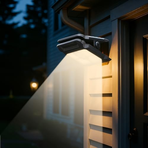 Solar Clip Light with Motion Sensor, 2026 New Portable Outdoor LED Light for Camping, Adjustable Clip On LED Light for Garden, Multifunctional Clip Lamp for Garage, Emergency LED Light for Home (4PCS)