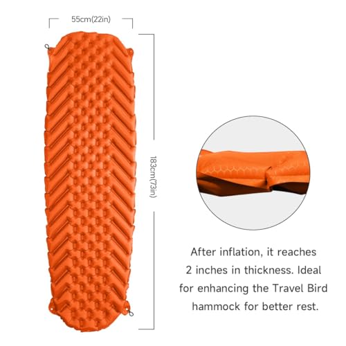 Inflatable Sleeping Pad for Camping, Ultralight Sleeping Mat for Backpacking, Hiking, Hammock Sleeping Pad Pairs Hammocks