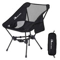 MOON LENCE Portable Camping Chair Backpacking Chair - The 4th Generation Ultralight Folding Chair - Compact, Lightweight Foldable Chairs for Hiking Mountaineering, Beach (Black-1Pack) - color: Black