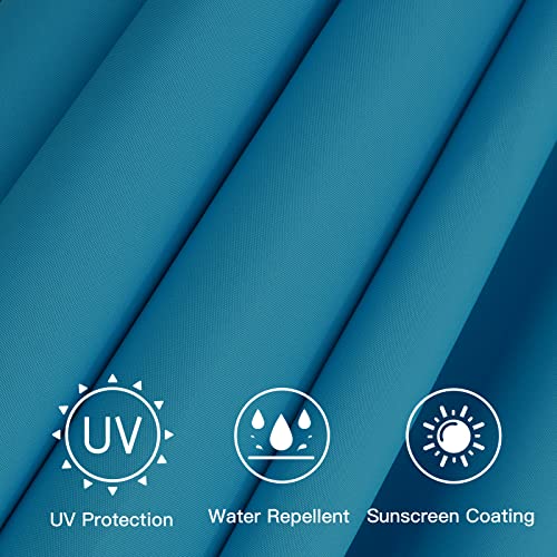 Sunnyglade 7.5ft Patio Umbrella Replacement Canopy Market Umbrella Top Outdoor Umbrella Canopy with 6 Ribs - color: Teal Blue