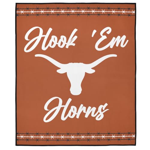 LOGOVISION University of Texas Picnic Outdoor Blanket, 50"x60" Barbed Stripes, Foldable Blanket for Picnic, Beach, Camping, Park, Tailgate - color: Barbed Stripes