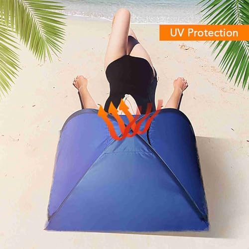 Sun Shelter with Carry Bag – Polyester Sun Protection Canopy for Beach, Picnic & Outdoor Travel, Compact Shade Tent for Pets, Lounging & Phone Use(M) - size: M