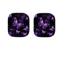 Purple Butterfly Car Windshield Sunshade Reflective Fabric Sun Protection Windshield Shade Auto Sun Shade fit Most Car Auto Easy to Storage, Set of 2 - color: Purple Butterfly