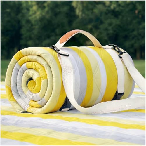 Waterproof Beach Blanket Picnic Outdoor Camping Mat Women Coworker Work Besties Cool Funny Gifts Colleague Manager Supervisor Boss Executive Assistant Inter Farewell Leaving Holiday Appreciation - color: Multi Yellow