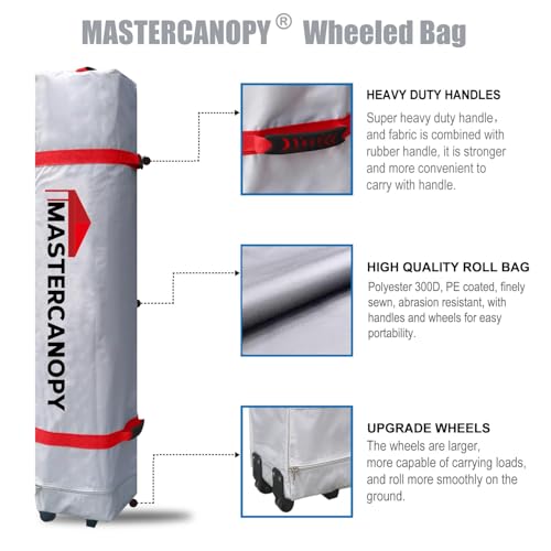MASTERCANOPY Durable Pop-up Canopy Tent with Roller Bag (8x8, Blue) - color: Blue, size: 8x8