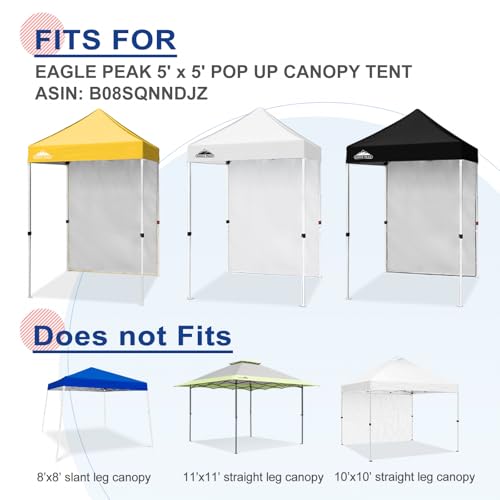 EAGLE PEAK Canopy Sidewall for 5x5 Pop Up Canopy Frame, Single Side Wall Panel Only (Fits 5x5 Straight Leg Frame, Canopy Top or Frame NOT Included), Yellow - color: Yellow