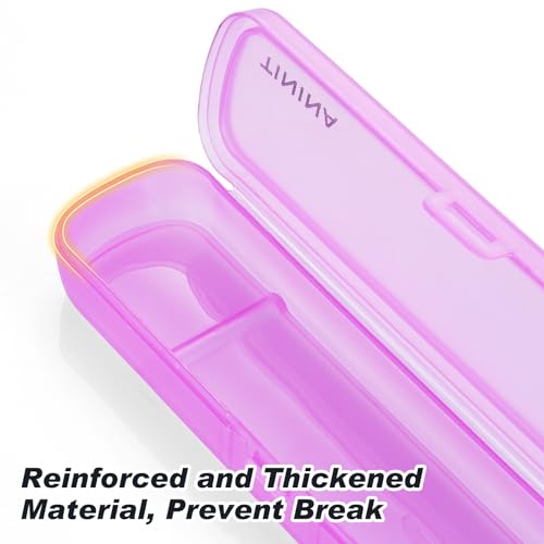 Travel Utensils with Case, 4-Piece Stainless Steel Portable Cutlery Set, Reinforced Case with Buckle Design, Lunch Box for Camping Work School, Include Fork Spoon Knife, Dishwasher Safe, Rainbow - color: Rainbow