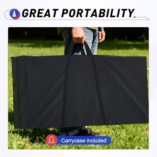 4x2 Ft Cornhole Boards Set, Premium Regulation Size Cornhole Boards with 8 All-Weather Bean Bags, Carrying Case and Scoreboard - style: 4'x2' Circle
