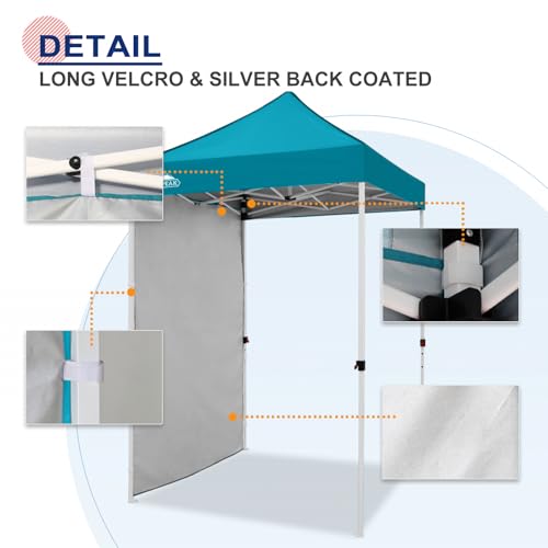 EAGLE PEAK Canopy Sidewall for 5x5 Pop Up Canopy Frame, Single Side Wall Panel Only (Fits 5x5 Straight Leg Frame, Canopy Top or Frame NOT Included), Turquoise - color: Turquoise