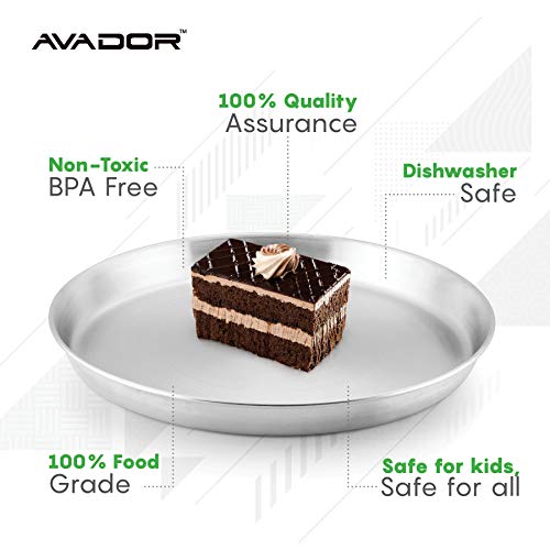 Avador® 18/8 Stainless Steel Products for Dining | Camping | Outdoor BPA Free Dishwasher Safe (Set of 4 Deep Round Plates) - color: Set of 4 Deep Round Plates