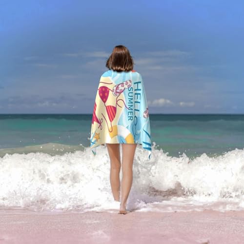 Cute Beach Towel for Women/Adults, Personalized Microfiber Beach Towels Bulk, Quick Dry Beach Towel for Pool, Lightweight Bath Towels Oversized Clearance 30"x 60" - color: Lingerie1, size: 30"x 60"
