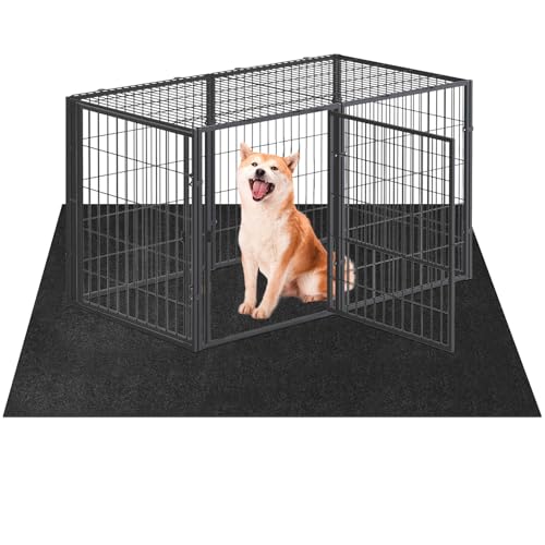 Dog Playpen Mat, Dog Crate Pad Liner for Kennel Training Under Pet Cage Mat Absorbs Waterproof Non-Slip Reusable Puppy Pad to Protect Floors, 29"×48" - size: 29"×48"