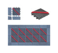 Outdoor doormats,Entrance mat,Double Door mats Outdoor.Boot scrapers with Brushes Outdoor.Splicing Interlocking,Non-Slip;dust-Removing,Waterproof Outdoor mat.（35.4”X 17.7"） - size: 1.5ft*3ft