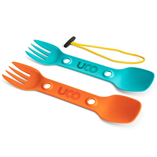 UCO Utility Spork 3-in-1 Combo Spoon-Fork-Knife Utensil - color: Teal/Ember