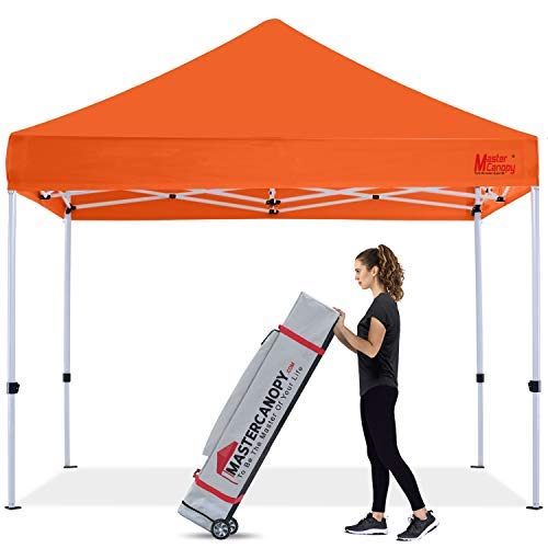 MASTERCANOPY Pop Up Canopy Tent Commercial Grade 10x12 Instant Shelter (Orange) - color: Orange, size: 10x10