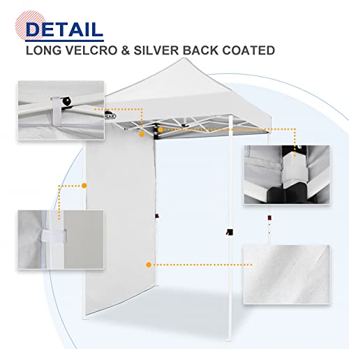 EAGLE PEAK Canopy Sidewall for 5x5 Pop Up Canopy Frame, Single Side Wall Panel Only (Fits 5x5 Straight Leg Frame, Canopy Top or Frame NOT Included), White - color: White