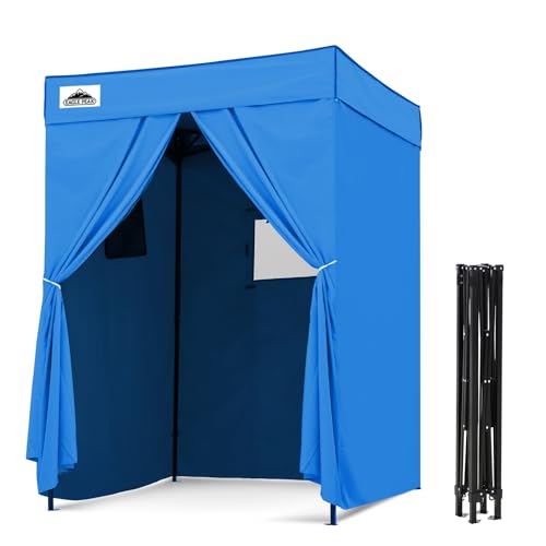 EAGLE PEAK Flex Compact 5x5 Pop-up Canopy Changing Room, Portable Privacy Dressing Room for Indoor Fashion Photoshoots, Camping, or Pool, Light Blue - color: Light Blue, size: 5x5 ft