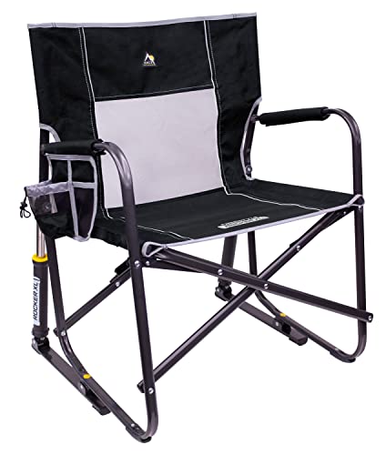 GCI Outdoor Freestyle Rocker XL Portable Folding Rocking Chair and Outdoor Camping Chair - color: Black, style: Freestyle Rocker Xl