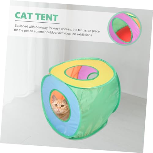 ORFOFE Square Foldable Pet Tent Outdoor Sun Shelter House for Cats and Dogs Easy to Portable Design for Indoor Outdoor Use Non Woven Pop Up Tent for Pets