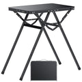 JiGiU Folding Table with Metal Mesh Desktop, Grill Table Camping Table with Carry Handle Adjustable Height (9.7", 28", 18.8"), 180lbs Weight Capacity Outdoor Table for Camp, Cooking, BBQ, RV, Picnic