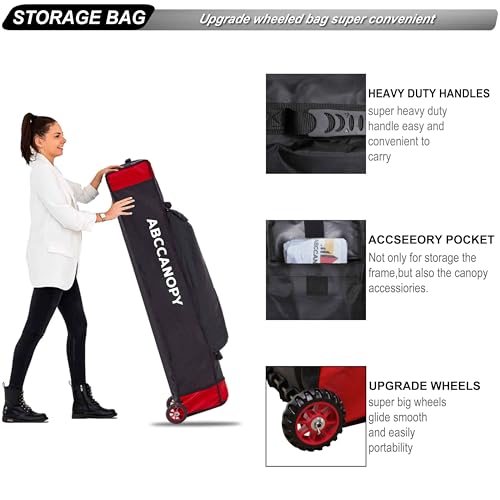 ABCCANOPY Easy Pop Up Canopy Tent with Sidewalls 10x10 Commercial -Series, Gray - color: Gray, size: 10X10