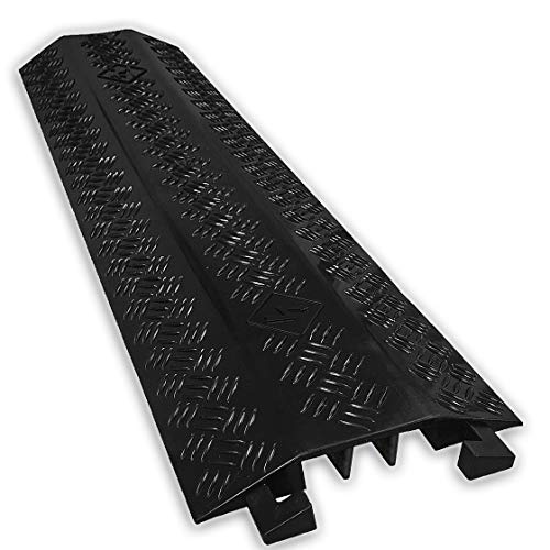 EZ Runner PVC Drop Over Cable Ramp - 3 Channel - Black - color: Black, size: 3-Channel (1 Piece)