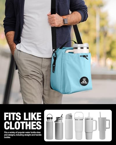 Sports rabbit Insulated Lunch Bag for Men & Women – Leakproof Cooler Tote for Containers & Water Bottles – Water-Resistant Wax-Coated Oxford Fabric – Perfect for Work, Travel, Picnics (Mint Green) - color: Mint Green