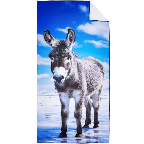 Icefield Donkey Beach Towel Oversized 36" x 72", Thin Lightweight Sand Free Quick Dry Microfiber Towel for Swimming Pool Cruise Camping Travel - color: Color_9