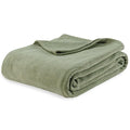 Berkshire Blanket Microfleece King Size Bed Blanket Dark Sage Green, Lightweight Soft Breathable Plush Micro Fleece Blanket for Bed Couch Sofa, 90x108 Inches - color: Dark Sage Green, size: King/Cal King