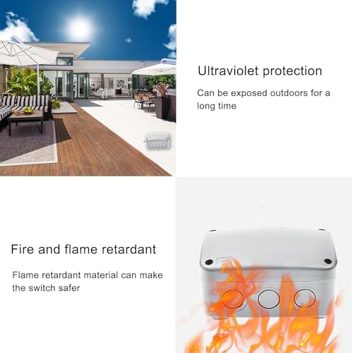 Outdoor Junction Box,Nineleaf White IP66 Weatherproof Electrical Project Boxes PVC/ABS Plastic Enclosure Box Universal Watertight 4.9 x 3.3 x 2.3 inch, with 4PK White 20mm Cable Gland Grey(1 Set) - color: White, size: Medium+4*M20