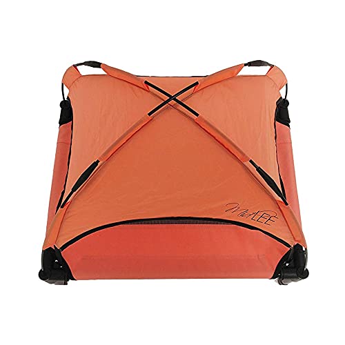 Midlee Salmon Dog Cot with Canopy (30" x 36") - size: 30" x 36"
