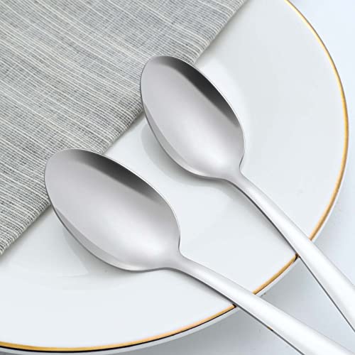 36 Pieces Teaspoons Set, 6.2 Inches Stainless Steel Teaspoons Silverware, Small Spoons, Mirror Polished & Dishwasher Safe, Tea Spoons Suitable for Home, Kitchen and Restaurant - color: Chrome