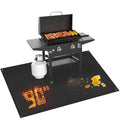 TOHONFOO 90 x 48 in Under Grill Mat Compatible with Blackstone 28in & 36in Griddle - Fireproof BBQ Mats for Grilling to Protect the Deck, Patio, Pavers - Griddle Mat Compatible with Blackstone - 1mm - color: Black, size: 90x48x0.04in