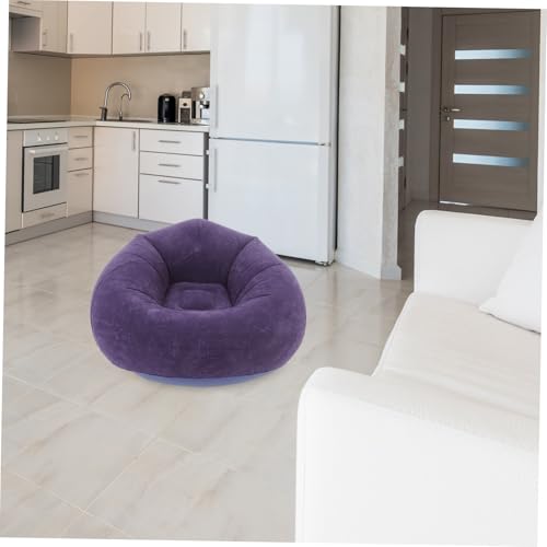 Cabilock Inflatable Bean Bag Chair with Flocked Material Portable Lazy Sofa for Indoor and Outdoor Use for Living Room Bedroom Camping and Relaxation Includes Pump and Storage Convenience