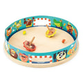 Janod Applepop Spinning Top Arena Carnival Game - 5 Piece Set - 2 Players - Ages 4-8 - J03355 - style: Spinning Top Arena