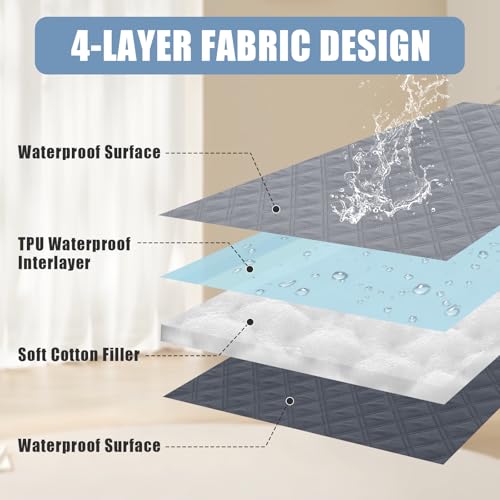 Smiry Waterproof Dog Bed Cover Pet Blanket, Soft Washable Dog Blanket for Furniture Bed Couch Sofa Reversible, Checkered (82"x120", Grey/Dark Grey) - color: Grey/Dark Grey, size: 82x120 Inch
