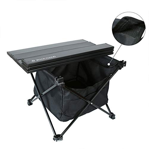 ROCK CLOUD Portable Camping Table Ultralight Aluminum Camp Table with Storage Bag Folding Beach Table for Camping Hiking Backpacking Outdoor Picnic - color: Black, With Storage Bag, size: Small