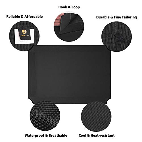 Veehoo Dog Bed Cover for CWC1803-XL - color: Black, size: 49.0"L x 33.0"W x 0.2"Th