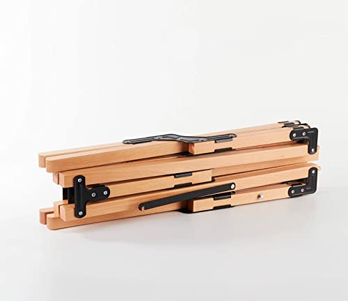 S'more Folding Picnic Table, Portable Camping Table with Carry Bag, Wood Outdoor Table for Picnic, Camping, Travel, Party, Beach, Garden, Patio, gailgating, BBQ,Easy to Assembly (L Size-120cm) - size: L-120CM, style: Wood