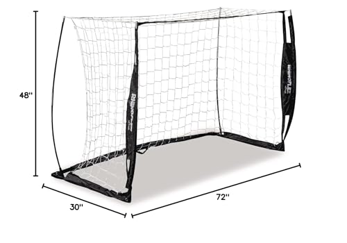 Champion Sports Rhino Flex Portable Soccer Goal – Durable Pop-Up Soccer Net with Carry Bag, Ground Stakes, and Sturdy Frame, Easy Setup for Backyard Practice or Games - style: 4' x 6'