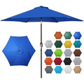 Blissun 7.5 ft Patio Umbrella, Yard Umbrella, Outdoor Market Umbrella with Push Button Tilt Crank, Royal Blue - color: Royal Blue