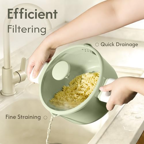 CAROTE Pots and Pans Set Nonstick, Ceramic Cookware Set, Green Cooking Set Kitchen Induction Set with Steamer, PFAS PTFE Free,9 Piece - color: Green, size: Stockpot