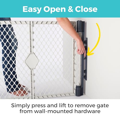 Toddleroo by North States - Superyard Duo Extra Wide Baby Gate & Play Yard: 6 Panel Playpen - Included Wall Mount Kit - Made in USA - 38.5 to 201 Inches W - 26 Inches T - Light Gray - color: Light Gray, size: 26 Inch