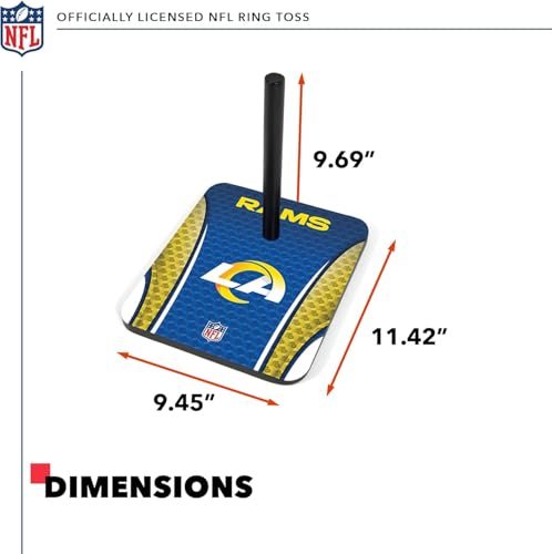 Solid Wood NFL Quoits Set with Direct Print HD Team Graphics – Tailgate Ring Toss Game – Great Gift for Any Football Fan! Ring Toss Family Outdoor Games for The Beach