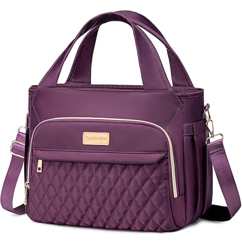 Lunch Bag Lunch Box Women - Insulated Lunch Tote Bag for Women Men, Leakproof Large Womens Lunch Bags for Work, Lunch Cooler Bag for Adult with Side Pocket for Picnic, Hiking, Beach (Purple) - color: Purple